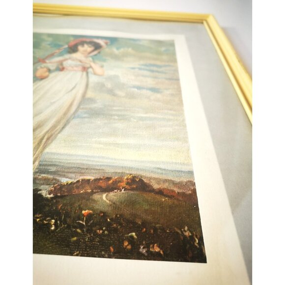 Matted Wall Art Pinkie Sir Thomas Lawrence Sarah Barrett Moulton Framed Vintage - Picture 6 of 13